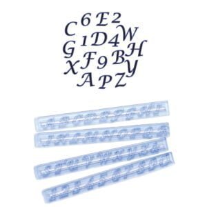 Cortador alfabeto script maiúsculas e números