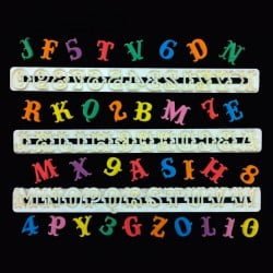 Cortador alfabeto e números carnival