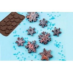 Molde de chocolate flocos de neve