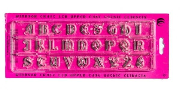 Cortador Alfabeto maiúsculas Gothic