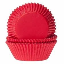 Tacinhas cupcake vermelhas 50un