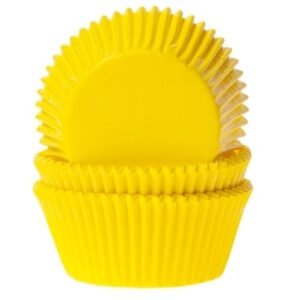 Tacinhas cupcake amarelas 50un