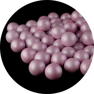 Pérolas de chocolate rosa claro