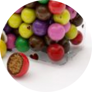 Bolas crocantes coloridas 100gr