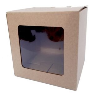 Caixa Kraft 18x18x18cm com janela