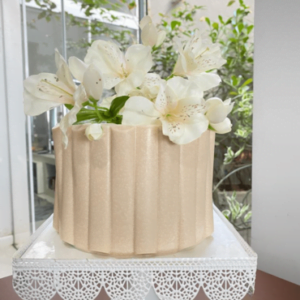 Folha de origami cake semicilíndrico