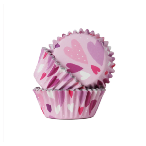 Tacinhas cupcake corações rosa