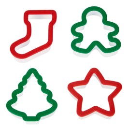 Conj 4 cortadores de Natal