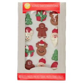 Decorações de Natal de Açúcar - 12 unidades