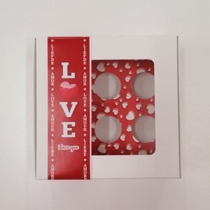 Caixa para 6 brigadeiros - Dia dos Namorados