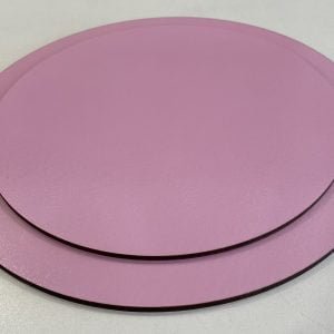 Cake Board MDF Dupla Face - Rosa claro e branco