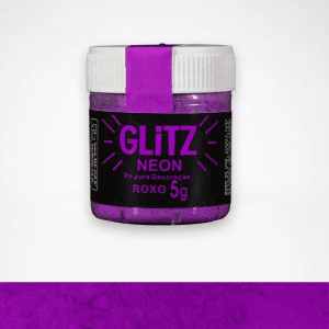 Corante pó glitz neon roxo