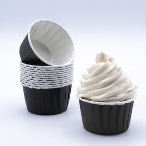 Tacinhas de cupcake pretas