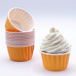 Tacinhas de cupcake laranja