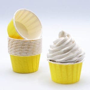 Tacinhas de cupcake amarelas