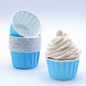 Tacinhas de cupcake azul claro