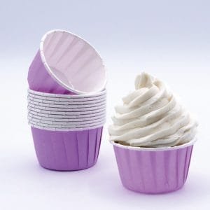 Tacinhas de cupcake lilás