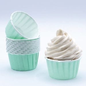 Tacinhas de cupcake verde água