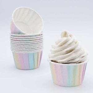Tacinhas de cupcake arco-íris