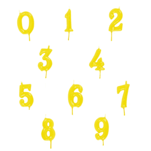 Vela Número Amarelo