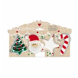 Conj 4 cortadores de Natal