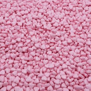 Mini Corações 3D Rosa Claro
