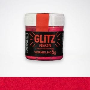 Corante pó glitz neon vermelho