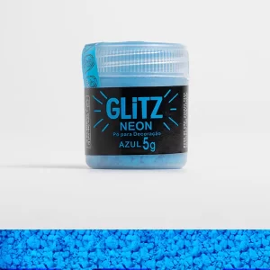 Corante pó glitz neon azul