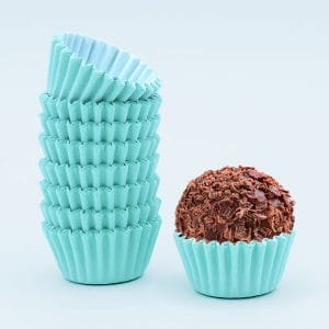 Tacinhas de brigadeiro verde bebé