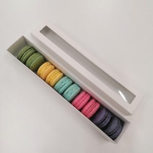 Caixa para 10 Macarons com janela