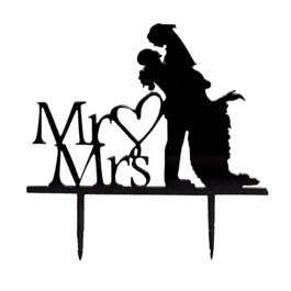 Topper Mr&Mrs + Casal c/ coração