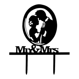 Topper Mr&Mrs em Moldura
