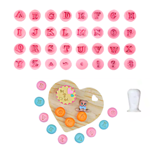 Carimbos para Brigadeiros Letras Fofas