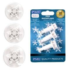 Conj 3 Mini Cortadores Flocos de Neve com ejetor